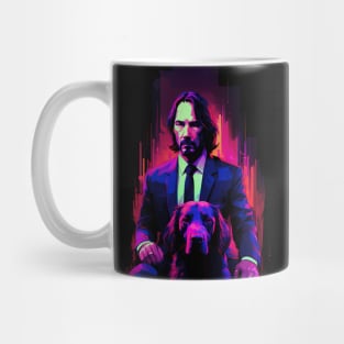 john wick neon poster Mug